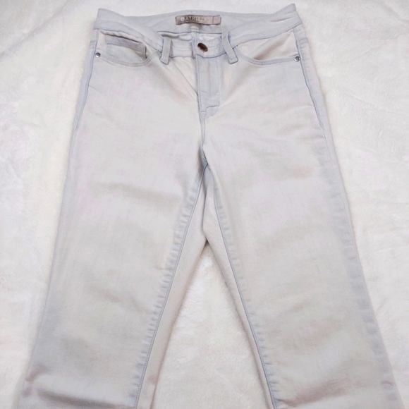 Athleta Light Blue Sculptex Skinny Crop Mid Rise Jeans | Size 2 - Picture 4 of 16